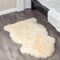 Homeroots 2.5 x 2 x 3 in. Icelandic Sheepskin Single Short-Haired Rug White 293181 - alternate 4